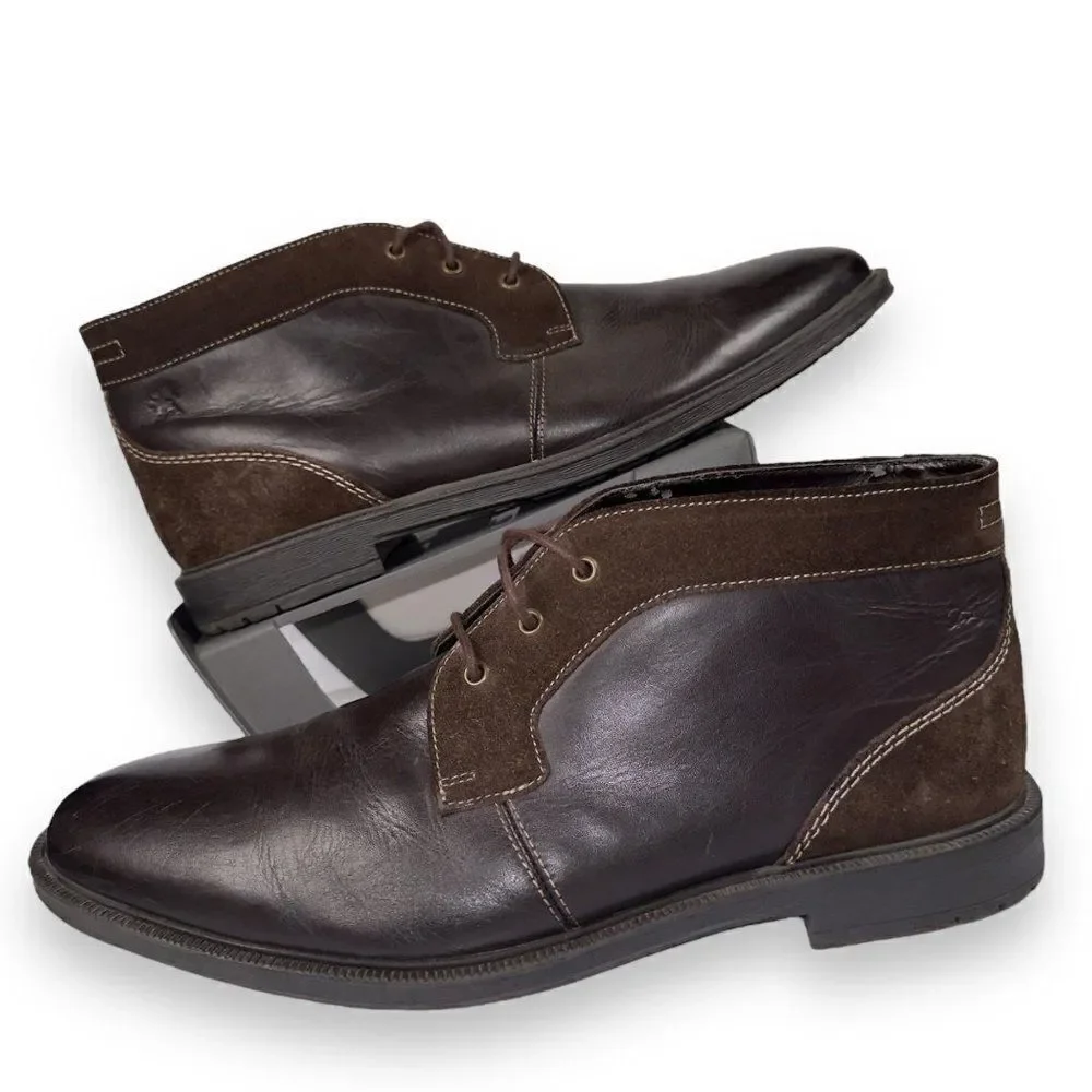 Stacy Adams Delaney Leather / Suede Chukka‎ Boots Brown 25053-200 Men's 11.5M
